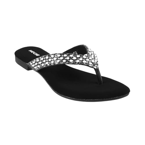 Image of Mochi Women Flat Beaded Ethnic Chappal