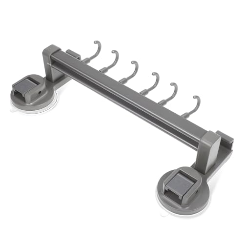KICHOUSE Soporte De Toallas De Succión Con Estante Multipropósito Para Cocina y Instalación Sin Perforación De Almacenamiento Para Colgar Toallas y Utensilios