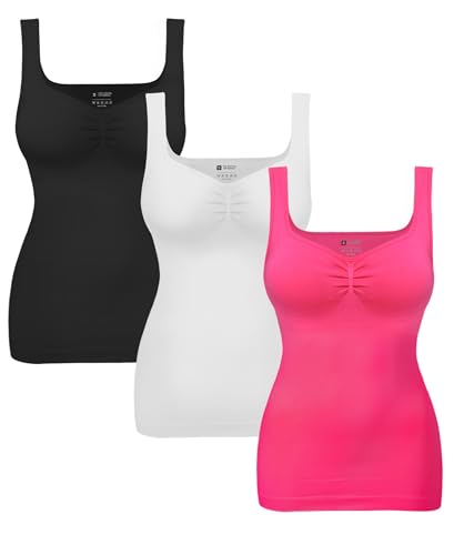 EUYZOU Women Tummy Control Shapewear Tank Tops Pleated Bustier Sweetheart Compression Tank Tops Body Shaper Camisole