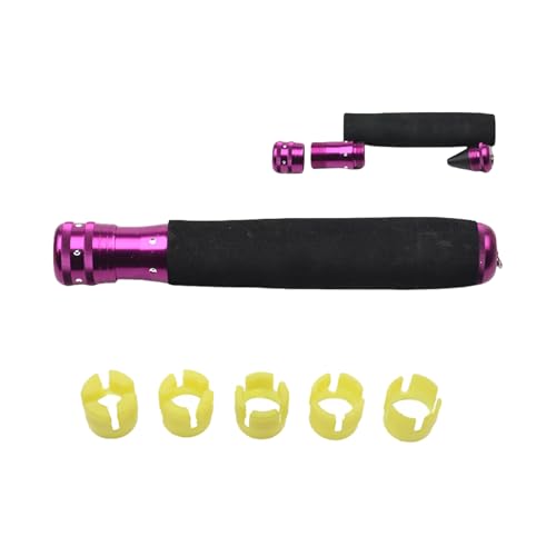 Wilgure Equipo de pesca con cómodo mango profesional de cambio de cañas de aluminio, mango de aluminio intercambiable profesional, mango de aluminio resistente al desgaste, mango universal