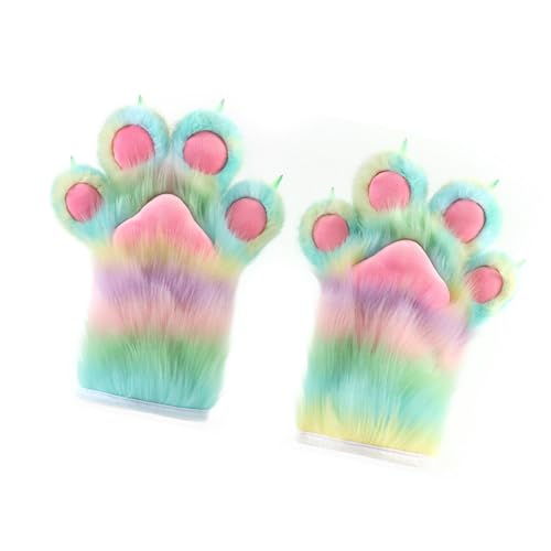 Guantes de pata peluche para carnaval y festivales temáticos infantiles