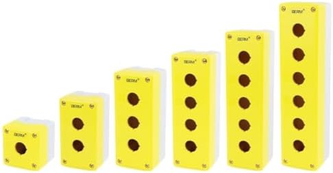 Hosrivae Bellmei Push Button Switch Control Box, IP65 Waterproof Enclosure, ABS+PC Electrical Housing With Knockout, Yellow, Gang(5 Holes) - 3