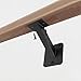 RealPlus Handrail Brackets for Staircase Heavy Duty Steel Stair Railing Brackets Stairway Support Hardware for Wood Flat Square Railings, Pack of 8