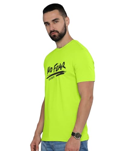 Image of LEOTUDE Men's Regular Fit Half Sleeve Round Neck Cottonblend Tshirt (Color Black)