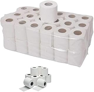 144 Rolls x Toilet Tissue Bulk Large Pack Quality White 2 ply Embossed Economical Tissue