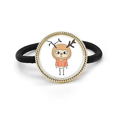 Élastique à cheveux en métal argenté motif cerf idée cadeau femme