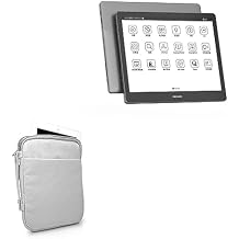 BoxWave Case Compatible with Dasung Not-eReader 103 EP1030312 - Quilted Carrying Bag, Soft Synthetic Leather Cover w/Diamond Design - Cool Grey