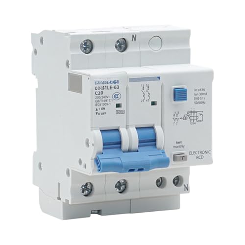 Disjoncteur B163 2P 50A bipolaire modulaire pour rénovation électrique résidentielle