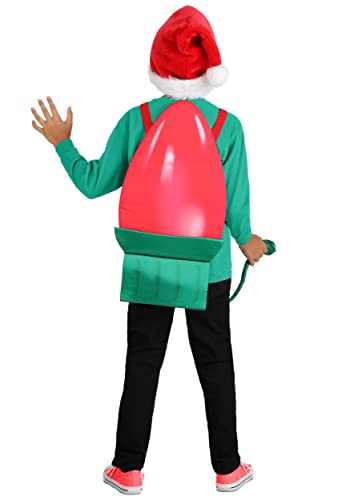 Disfraz para niños bombilla navideña rojo miniatura 4