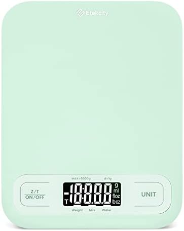 Etekcity Food Kitchen Scale, Digital Grams and Ounces for Weight Loss, Baking, Cooking, Keto and Meal Prep, Large, Green