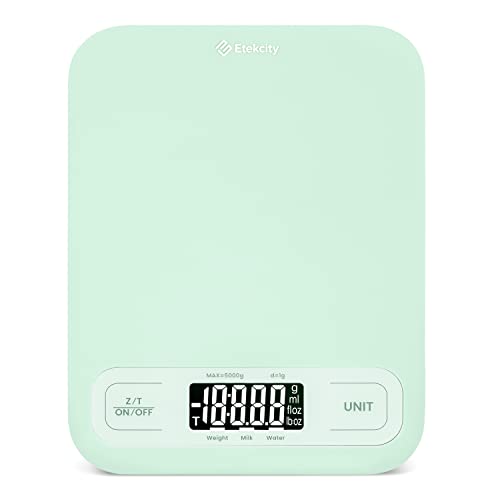 Etekcity Food Kitchen Scale, Digital Grams and Ounces for Weight Loss, Baking, Cooking, Keto and Meal Prep, Large, Green by Etekcity - Used condition - US$15.32