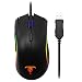 Tilted Nation Wired Gaming Mouse with 16.8 Million Backlit RGB Lighting, 7 Programmable Buttons, 5 Adjustable DPI Levels- FPS Gamer Mice for Windows PC Laptops/Desktop Computers - Black