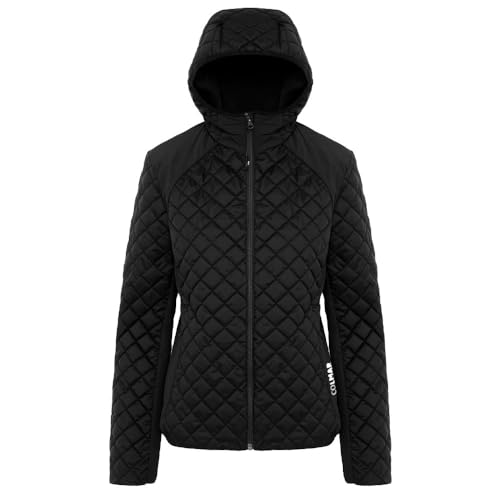 Colmar Para Mujer. 4238-2XQ Chaqueta Cortavientos Acolchada Con Capucha Negro (44), Casual, PoliéSter