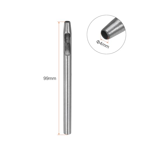 Miniatura 2 de Quarkzman Perforadora Para Piel, 4 Mm, Herramienta De Perforación Redonda Para Cinturón Para Correas De Reloj, Acero Al Carbono, Corte Único, Artesanía De Cuero, Papel, Goma, Material Sintético