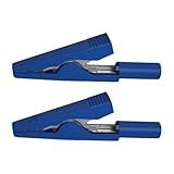 Krokodilklemme mit 2 mm Bananensteckern, Laborausrüstung, Steckverbinder, 2 Stück, für Ingenieure und Techniker in der Ausrüstung, wartungsbeständige Klemmen