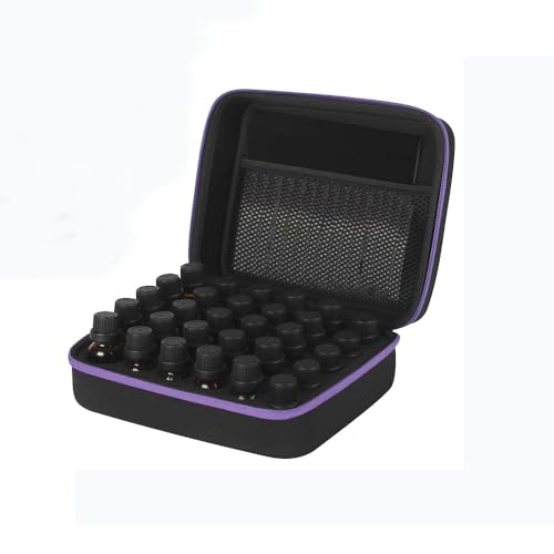 Semazz Boite Rangement Huile Essentielles,30 Trous Boite Huile Rangement Huile Essentielles en EVA Imperméable Coffret Rangement Huiles Essentielles 5ml 10ml...