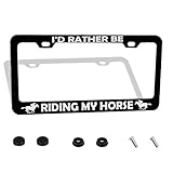 NgkagluxCap I'd Rather Be Riding My Horse Race License Plate Frame Animal for Car Decorative Parts R