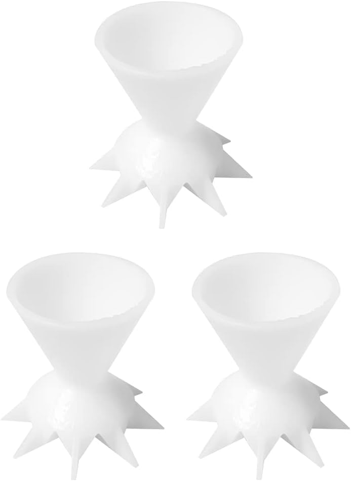 TOPINCN 7 Funnel Split Cup for Acrylic Paint, Flower Pattern Pouring Cup Multifunctional Suitable for Fluid Art Techniques Painting Accessories (White), Default, TOPINCNn53ydroxiw-66