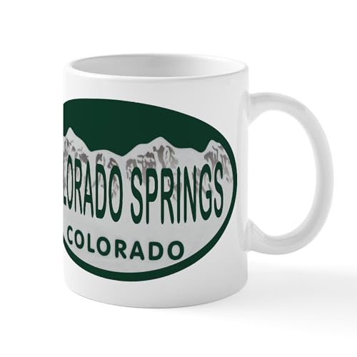CafePress Colorado Springs License Plate Mug 11 oz Ceramic