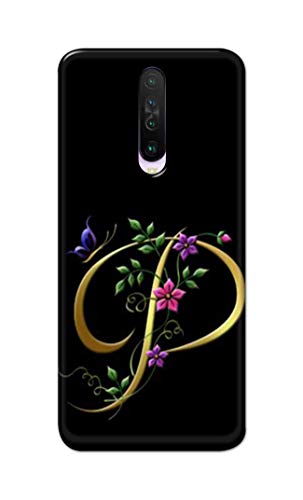 Image of Printed Hard Back Cover Case for Mi Poco X2 Back Cover (Alphabet P) -1803
