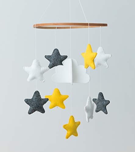 Baby Crib Mobile By Cheeky Owl - Dreamy Cloud And Stars For Nursery Decor And Ceiling Decoration, Gender Neutral, And Handmade Premium Materials #TOP4