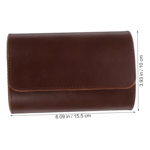 Boîte montres en cuir PU marron avec intérieur doux pour protéger vos garde-temps de luxe