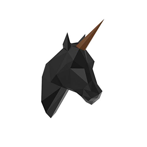 Unicorn head Paper Sculpture,Pre-cut DIY Papercraft Kit,Handmade Animal Figurine, Color,Low Poly Home Decor,All Accessories Included