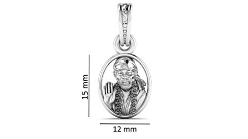 Pendentif Sai Baba argent 925 anti-ternissement avec sa chaîne solide