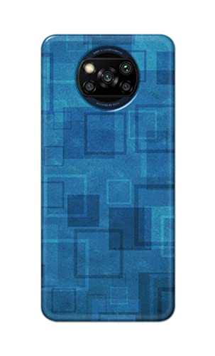 Image of Printed Hard Back Cover Case for Mi Poco X3 | Poco X3 Pro | Poco X3 NFC Back Cover (Plain Azure Blue) -1302