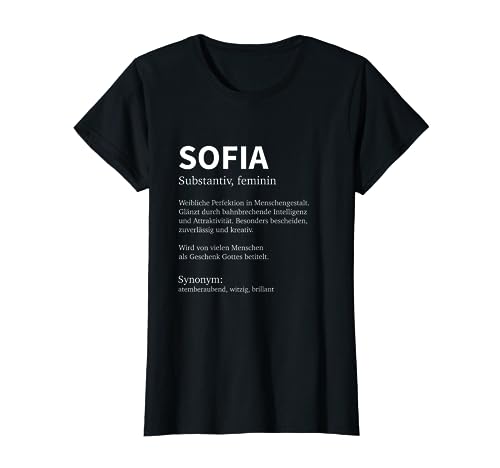 Definición Sofia Nombre Sofia Sofia Nombre Sofia Camiseta