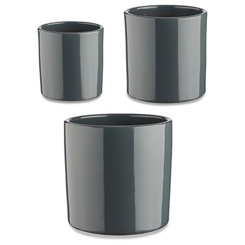 Pots de fleurs anthracite cylindre pour sublimer votre salon