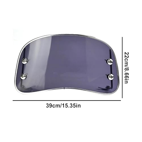Déflecteur de vent moto transparent renforcé et réglable - 2