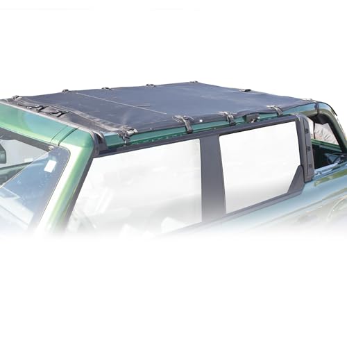 Sierra Offroad Bimini Sunshade Top for 2021 to 2025 Ford Bronco - Black, Vinyl - 4 Door Sun Shade...