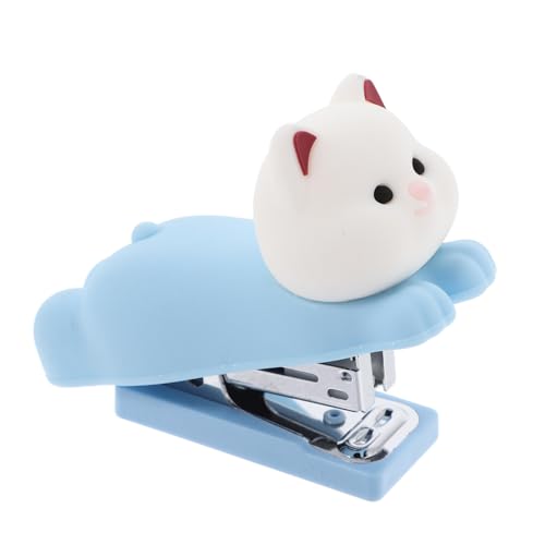 Veemoon Grapadora de Escritorio Portátil de Perro de Cartoon Grapadora Animal para Profesores Útil para Oficina y Aula Color Azul