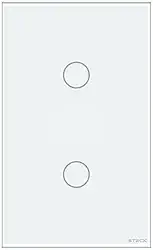 Steck, Interruptor 4X2' 2 Módulos Touch Branco Wi-Fi, Ambiente Conectado, SINT2B1