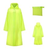 Regenponcho Herren Wandern Ultraleicht Regenjacke Damen Leicht Regenmantel Wasserdicht Lang Langer Regencape Fahrrad Rain Poncho Dünn Regenanzug Beutel Kleines Packmaß