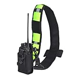 Radio-Holster aus weichem Nylon, Verstellbarer breiter Schultergurt mit Schulter-Mikrofonhalterung und gepolstertem Anti-Dreh-Design, kompatibel mit verschiedenen Arten von Walkie-Talkies