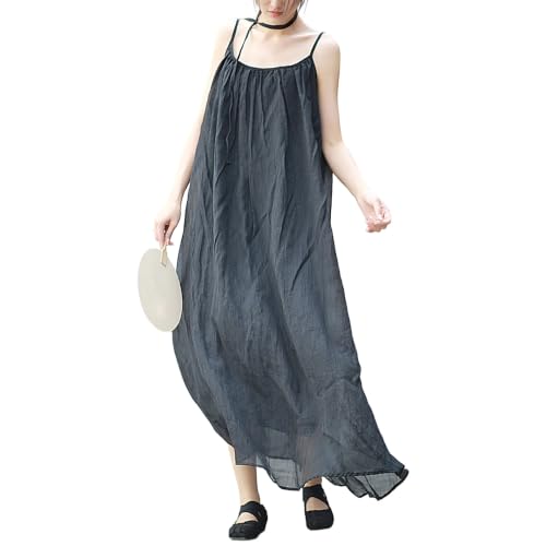 Robe longue sans manches ample contre la chaleur du quotidien