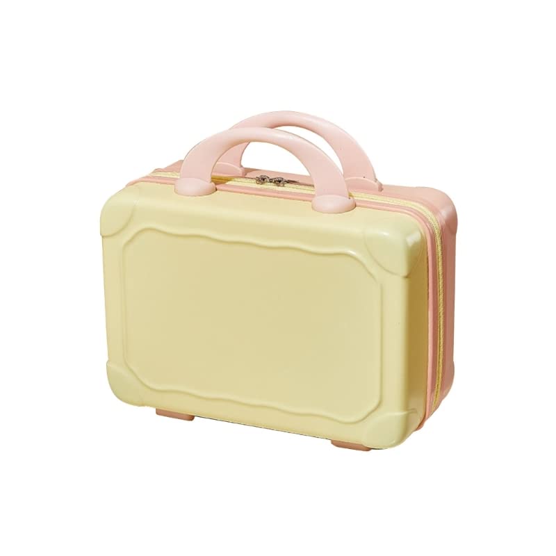 Sac de transport valise maquillage WUURAA : mini bagage rigide 14 pouces avec fixation trolley
