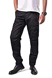 BACKBONE Mens Casual Street Fashion Camo Cargo Pants Army Combat Military BDU Pants Work Hunt Pants (Size 34, Black)
