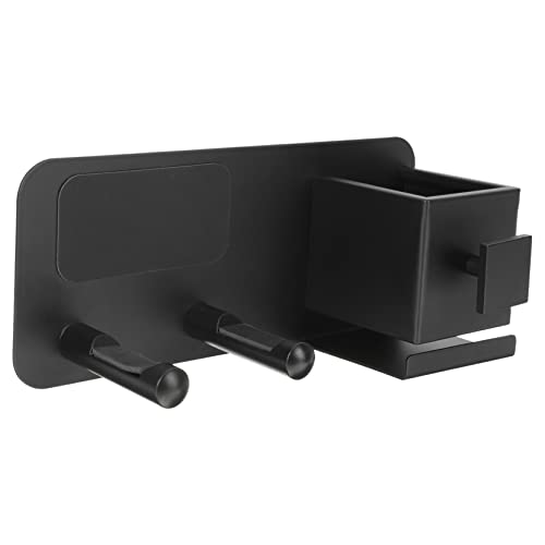 VICASKY Modern Design Hair Dryer Rack Wall Mount Hair Dryer Holder Adhesive for Salon and Bathroom