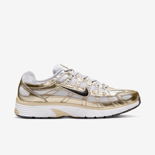 Nike W NIKE P-6000 "WHITE/BLACK-GRAIN-MTLC GOLD GRAIN"