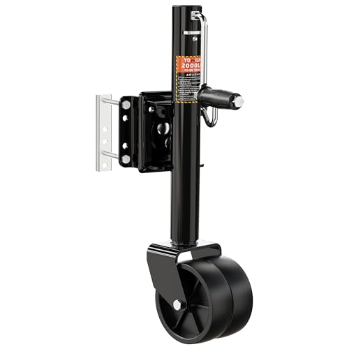YOMILINK 2000 lbs Trailer Jack with Dual Wheel, Heavy Duty Swivel Boat Jack, 12