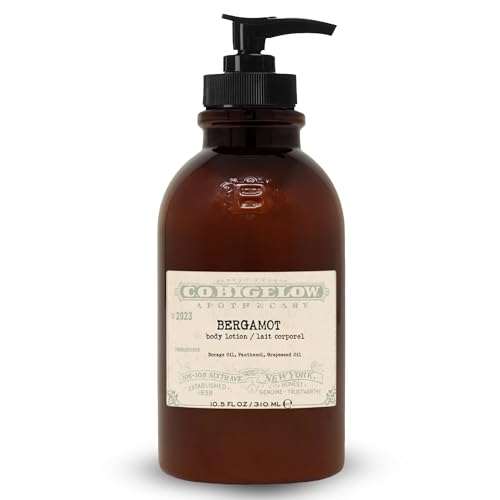 C.O. Bigelow Bergamot Body Lotion Iconic Collection Moisturizing Body Lotion with Shea Butter Borage Oil & Grapeseed Oil 10.5 Fl Oz