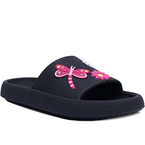 Chinelo Infantil Feminino Sandália Moda Estilo Nuvem 12.50 (31/32, Preto)