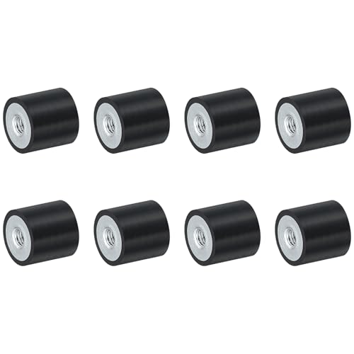 QUARKZMAN 8 Stück 10 x 10mm M3 Gewindebuchsen aus Gummi, Vibrationsisolatoren, Ersetzt Anti-Vibrationspads Flache Silentblock-Basisblock