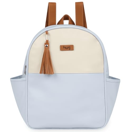 Kit Bolsa G e Mochila Maternidade Infantil Bebê Creche Boston Azul Bebê Hug