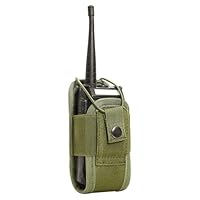 ZONADAH Interphone-Tasche, Walkie-Talkie-Tasche, Verstellbarer Molle-Radiohalter, Interphone-Aufbewahrungstasche für Outdoor, Jagd, Camping, Armeegrün