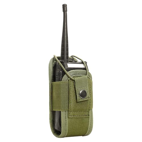 ZONADAH Interphone Pouch Walkie Talkie Pouch Case Adjustable Molle Radio Holder Interphone Storage Bag for Outdoor Hunting Camping Army Green