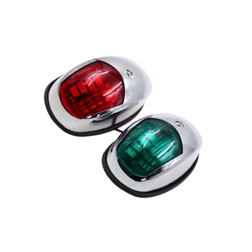 Milisten 2pcs Yacht Speedboat Side Light Boat Navigation Lights Boat LED Navigation Light Stainless Steel Targets LED Navigation Lights for Boats Marine LED Boat Lamp Abs Yacht Lights Ocean